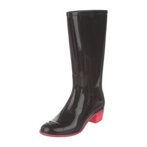 ❤️Chanel 2008 Interlocking CC Logo Rain Boots❤️